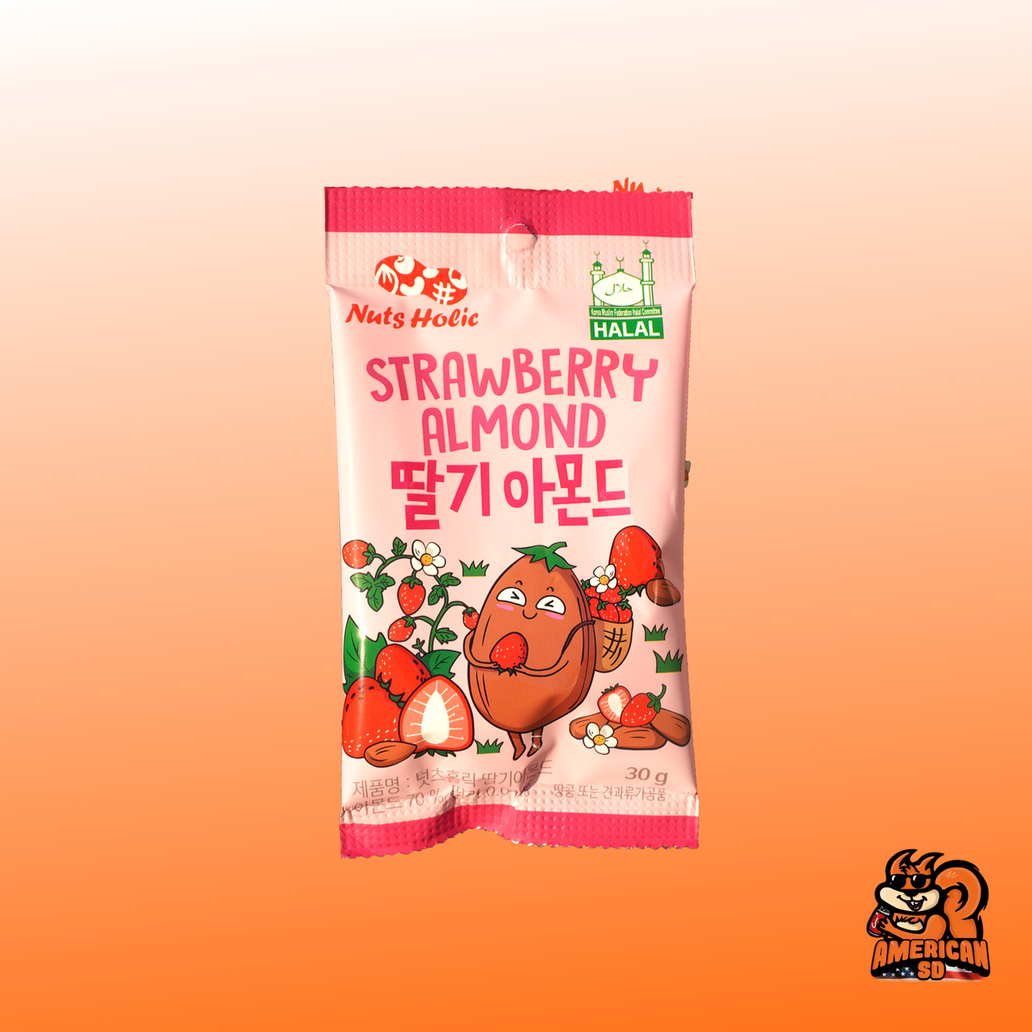 NutsHolic Almond Strawberry flavor 30g