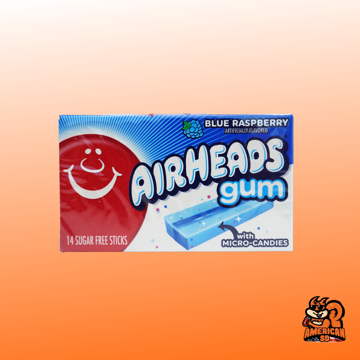 Airheads Gum Blue Raspberry 34g