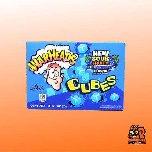 Warheads Blue Raspberry Cubes - 99g
